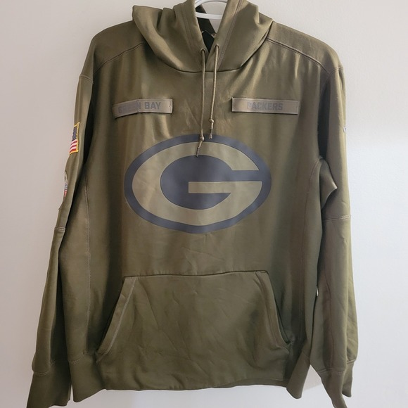 Nike Other - Nike On Field Green Bay Packers Hoodie Men's Size Medium Salute To Service